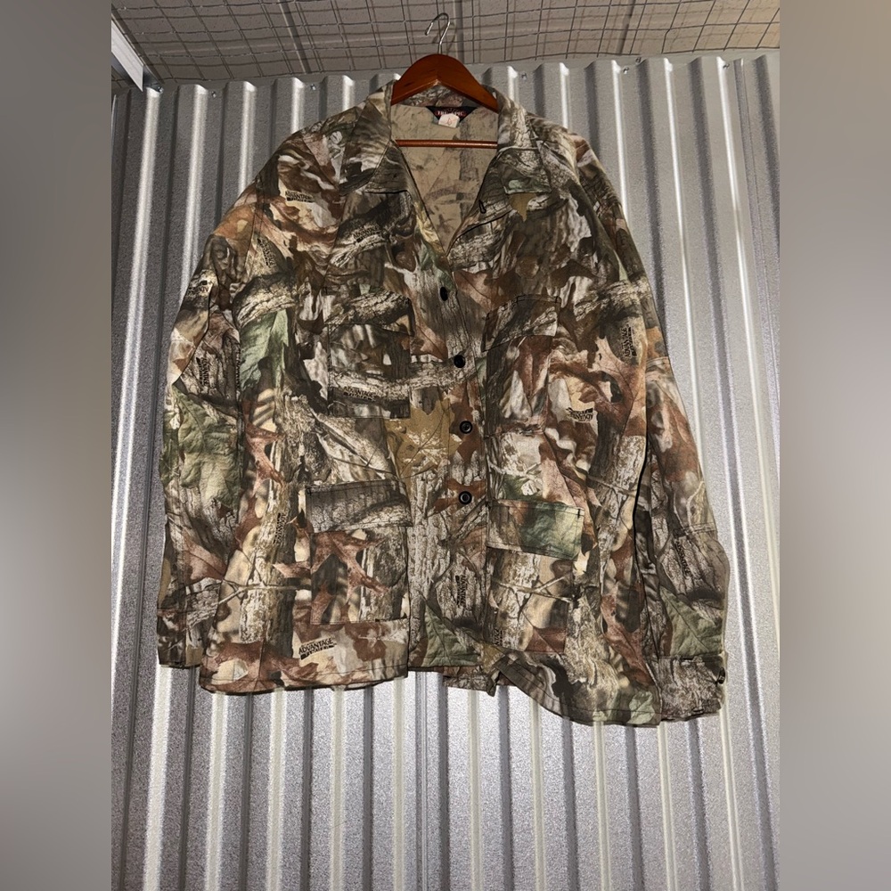 Camouflage Button-Up Jacket